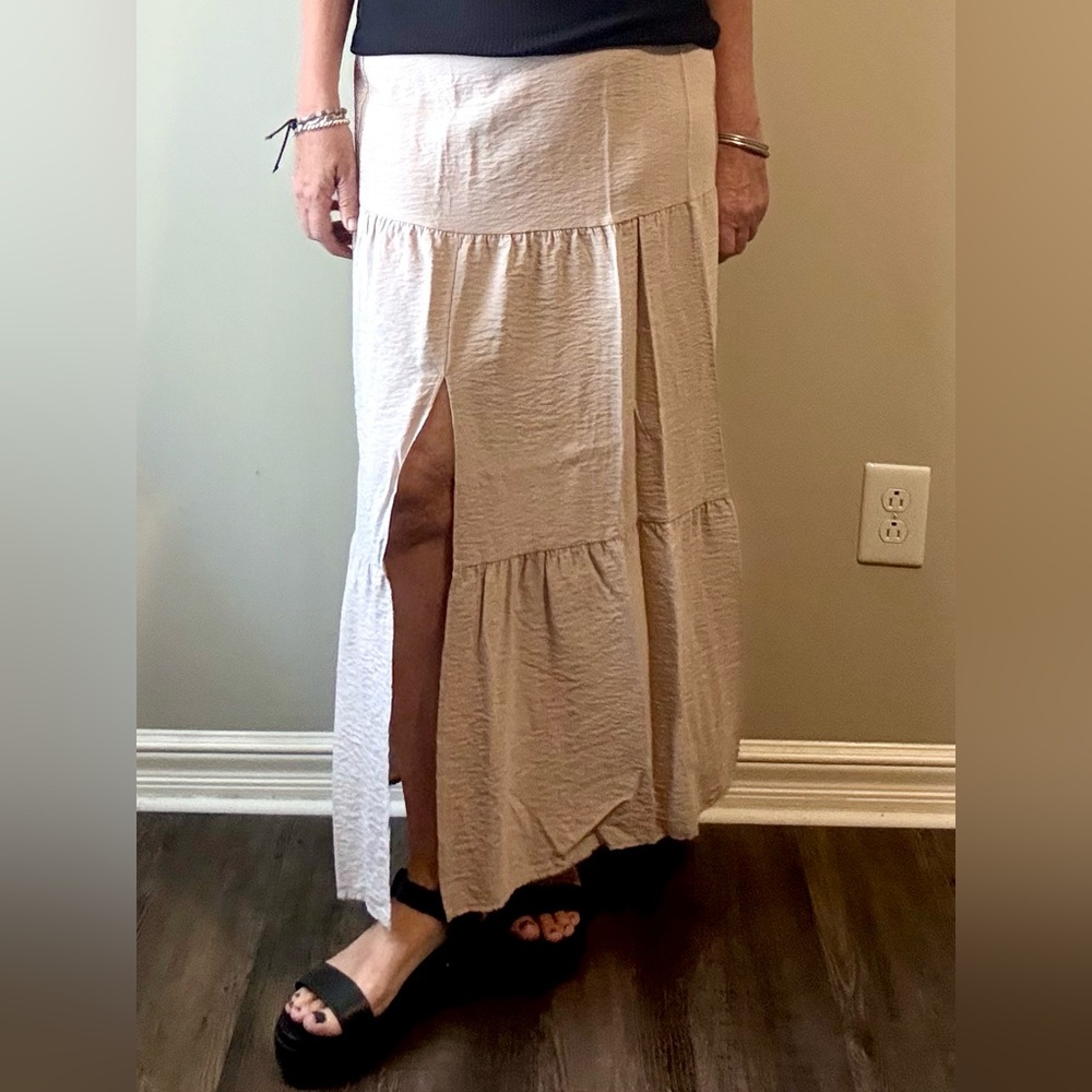 Beige Maxi Skirt